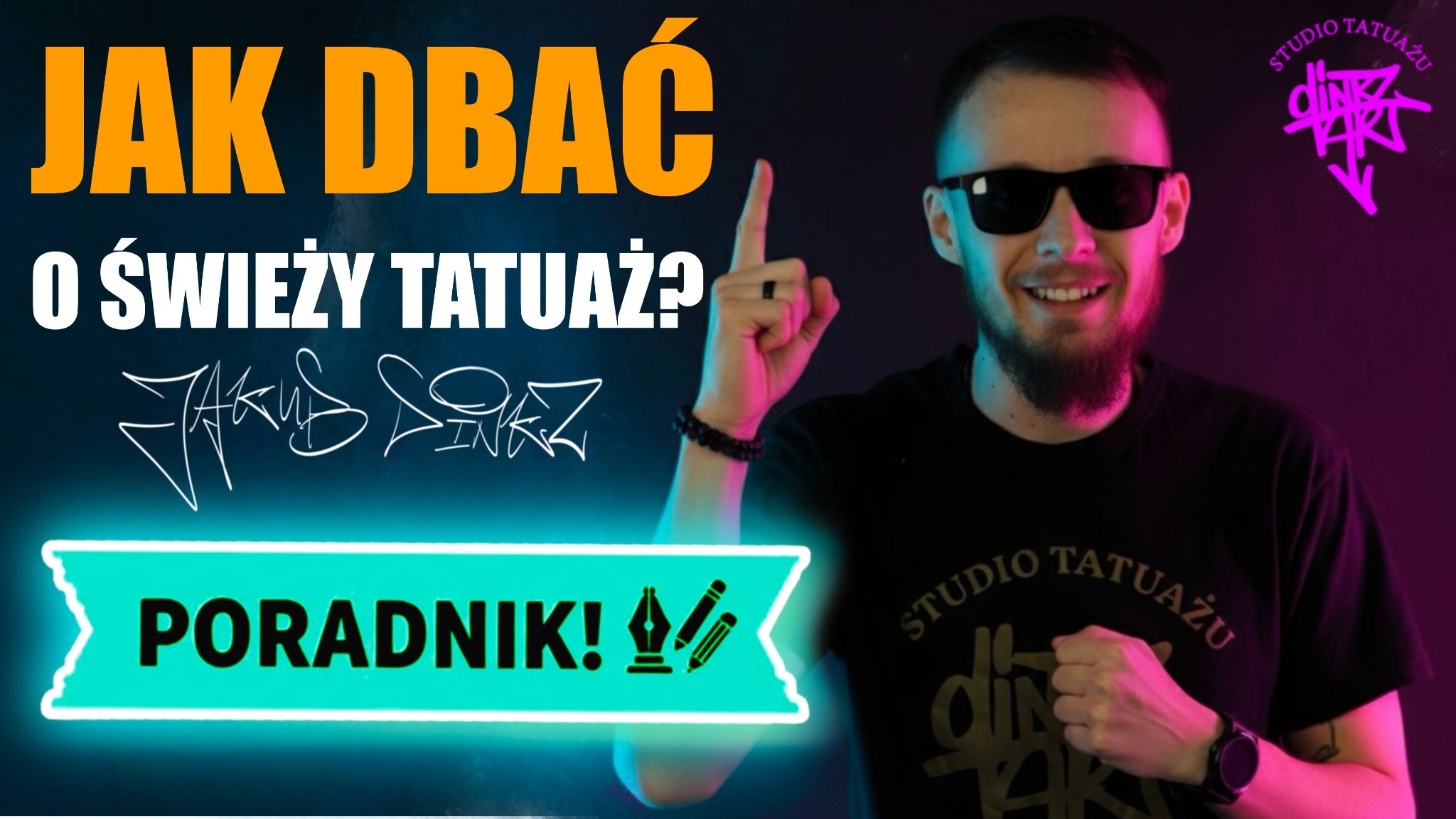Miniatura YouTube - Jak dbać o świeży tatuaż? DINKZ ART studio tatuażu Myszków