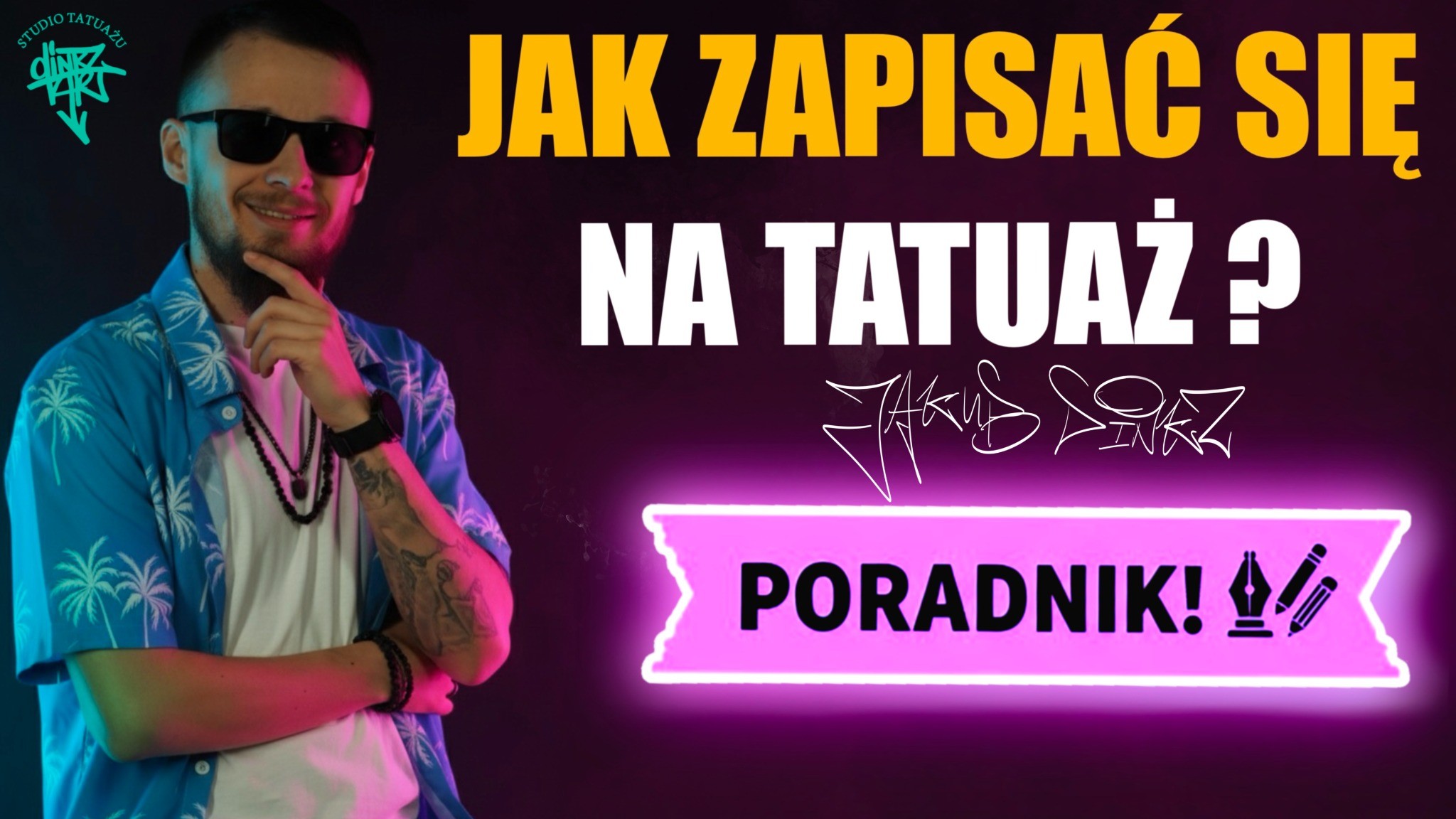Miniatura YouTube - Jak zapisać się na tatuaż? DINKZ ART studio tatuażu Myszków